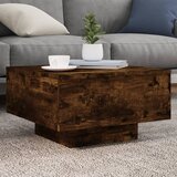  Stolić za kavu s LED svjetlima boja dimljenog hrasta 55x55x31cm | shoptok.hr