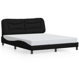  The Living Store Posteljni okvir z LED lučkami črn 160x200 cm tkanina - Posteljni Okvir, (21524966) | Shoptok.si