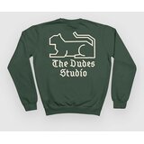 The Dudes Studio Classic Pulover bottle green Cene