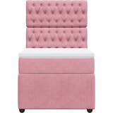 Box spring krevet s madracem ružičasti 80 x 200 cm baršunasti | shoptok.hr