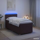  Boxspring krevet s madracem Tamno smeđa 80 x 200 cm Tkanina 80 x 200 x 100.5 cm | Shoptok.si