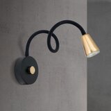 Orion prigušiva fleksibilna zidna lampica dotty 1xGU10/10W/230V crna/mesing | Eponuda.com