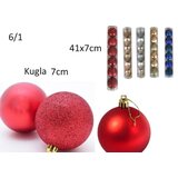  Novogodišnje kugle 6/1 7cm više boja ( 392003 ) | Eponuda.com