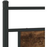Metalni Kovinski posteljni okvir brez vzmetnice dimljen hrast 200x200cm, (21791569) | Shoptok.si