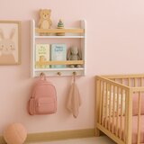 Kinder Home zidna dječja polica - bijela, s policama i vješalicama | shoptok.hr