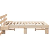 vidaXL krevetna konstrukcija smeđa 120 x 190 cm masivna borovina | shoptok.hr