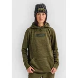 Oak Long Pulover s kapuco dried moss htr