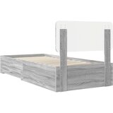  Krevetna konstrukcija Siva Sonoma 75 x 190 cm Konstruirano drvo | shoptok.hr