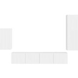  Set TV komoda Zidne 3 pcs Visoki sjaj bijela Konstruirano drvo | shoptok.hr