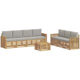  Setovi sofa 8 kom. Bijela i svjetlosiva Poliester | Shoptok.si