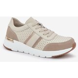 EVENTO PE1 Women's Leather Platform Sneakers Beige Gatira | Eponuda.ba