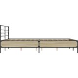  Okvir za krevet boja hrasta 160x200 cm konstruiran drvo i metal | shoptok.hr