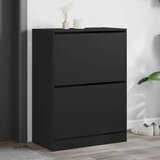 vidaXL Omarica za čevlje z 2 predaloma črna 80x42x108 cm | Shoptok.si