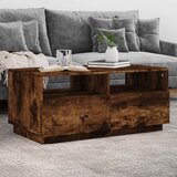 Furnova Klubska mizica z LED lučkami dimljeni hrast 90x49x40 cm, (21915145) Cene