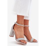 Boto Shiny Women's Heeled Sandals Silver Kavina | ePonuda.com