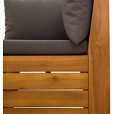  Set vanjskih sofa s jastukom 2 Komad Smeđa Čvrsto drvo akacije | Eponuda.com