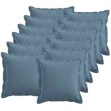  Jastuk s jastukom HOUTEN 12 kom. Traper plava Umjetni lan - Trapere plave boje 45 x 45 cm 12 | shoptok.hr