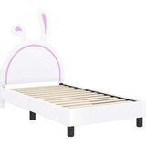  Otroški posteljni okvir z vznožjem Bela 80 x 160 cm PU, (5000104605) | Shoptok.si