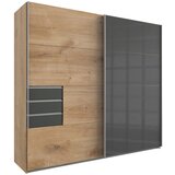 MID.YOU OMARA Z DRSNIMI VRATI, barve grafita, barve hrasta | Shoptok.si