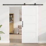 vidaXL drsna vrata s kompletom opreme 'ORKDAL'bela masivna borovina | Shoptok.si