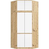 AKORD KOTNA OMARA S TOPOM S100 HRAST ARTISAN / BELA, (21713795) Cene