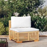  Srednja vrtna sofa s krem jastucima od masivne tikovine | shoptok.hr