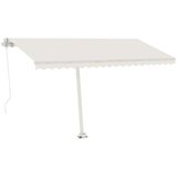  Tenda na ručno uvlačenje s LED svjetlima 400 x 350 cm krem | shoptok.hr