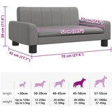 Krevet za pse sivo 70 x 45 x 30 cm od umjetne kože | Eponuda.ba