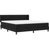 Box Postelja z vzmetnico z vzmetnico Črna 200 x 180 cm Poliester, (5000141856) | Shoptok.si