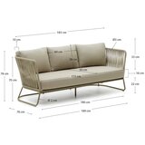 Kave Home Kaki zelen jeklen vrtni kavč Saconca – | Shoptok.si