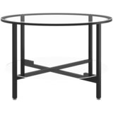  Stolić za čaj crni i prozirni 70 cm od kaljenog stakla | Shoptok.si