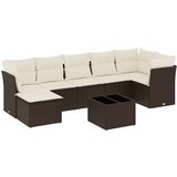 vidaXL 8-dijelni set vrtnih sofa s jastucima smeđi od poliratana | shoptok.hr