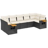  7-dijelni set vrtnih sofa od poliratana s jastucima crni | shoptok.hr