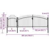  Vrtna vrata Woerden čelik 1x4 m crna | shoptok.hr