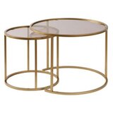 Hanah home Set stolova za dnevnu sobu Aurum, 60x60x43cm, 2 komada, Zlatne boje | Eponuda.com