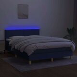  Box spring s madracem LED plavi 140x200 cm od tkanine | shoptok.hr