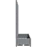  Vrtna sadilica s rešetkom svjetlosiva 120 x 40 x 121,5 cm PP | shoptok.hr