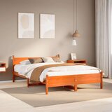vidaXL Okvir kreveta bez madraca voštano smeđi 140x190 cm od borovine | shoptok.hr