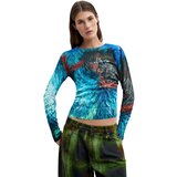 Desigual Puloverji JERS_POMPOM_LACROIX 26WWJF02 Modra Cene