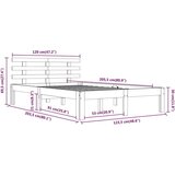  Za krevet od masivnog drva 120 x 200 cm | shoptok.hr