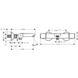 Hansgrohe Ecostat Chrome baterija (slavina) za kadu termostatska 13123000 Cene