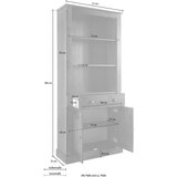 Støraa Smeđa biblioteka od masivnog bora 181x31 cm Mille – | shoptok.hr
