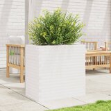 vidaXL Vrtna sadilica bijela 70x40x68,5 cm od masivne borovine Cijene