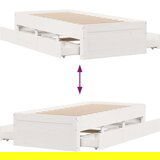 vidaXL Posteljni okvir brez vzmetnice s predali 90x190 cm borovina | Shoptok.si