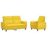  Set sofe 2 pcs Svijetlo žuta Tkanina - Svjetložuta Jednostruka + Dvostruka (140 cm) | shoptok.hr