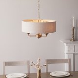  Endon 110723 - Luster na lancu HIGHCLERE 3xE14/40W/230V bež/mesing | Eponuda.com