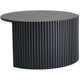 Ellos Home Črna okrogla klubska mizica z mizno ploščo iz mangovega lesa ø 80 cm Bisselina – | Shoptok.si