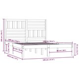  Okvir za krevet od masivne borovine crni 140 x 190 cm | shoptok.hr
