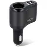 Avto vtičnica za vžigalnik - razdelilnik in 2x USB