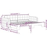 vidaXL dnevni krevet na razvlačenje plavi 80 x 200 cm baršunasti | shoptok.hr